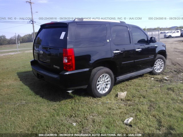 1GNFK13588R173829 - 2008 CHEVROLET TAHOE K1500 HYBRID BLACK photo 4