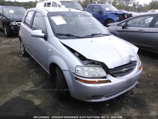 KL1TD66606B684696 - 2006 CHEVROLET AVEO LS SILVER photo 1