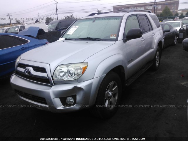 JTEBU14R078089703 - 2007 TOYOTA 4RUNNER SR5/SPORT SILVER photo 2