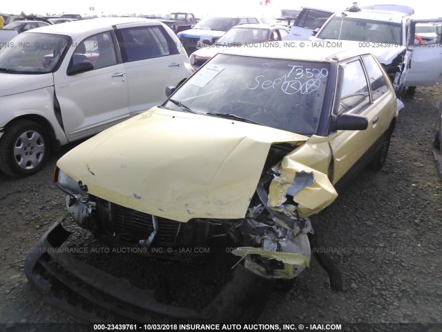 JM1BG234XR0792573 - 1994 MAZDA 323 YELLOW photo 2