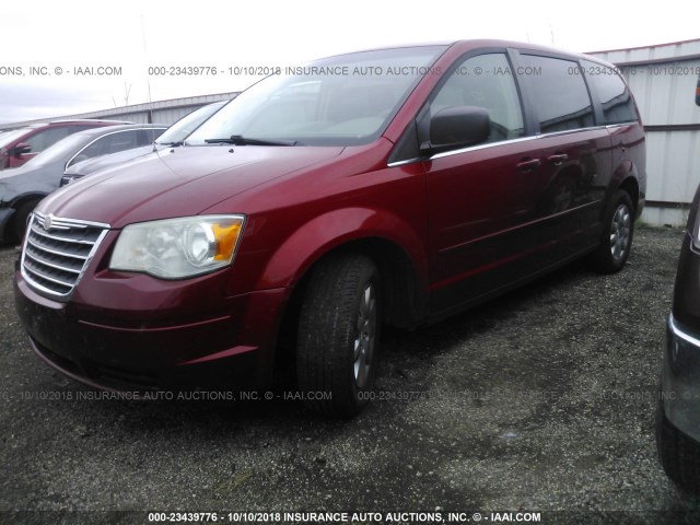 2A8HR44E29R571877 - 2009 CHRYSLER TOWN & COUNTRY LX RED photo 2