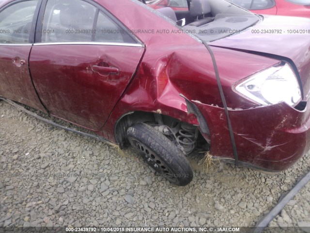 1G2ZF57B884132667 - 2008 PONTIAC G6 VALUE LEADER/BASE RED photo 6