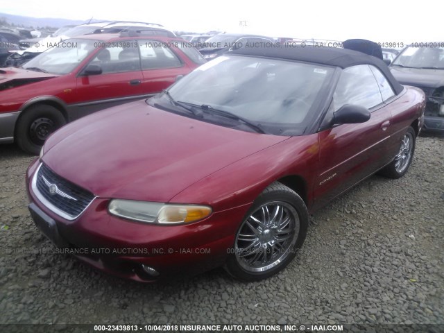 3C3EL55H4XT556242 - 1999 CHRYSLER SEBRING JXI RED photo 2