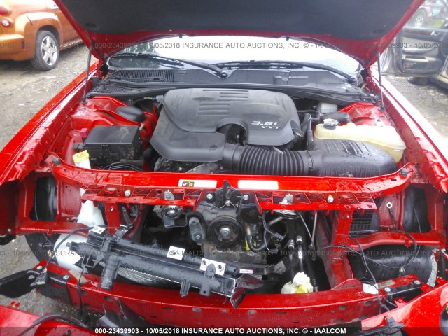 2C3CDZAG8FH708183 - 2015 DODGE CHALLENGER SXT RED photo 10