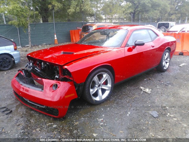 2C3CDZAG8FH708183 - 2015 DODGE CHALLENGER SXT RED photo 2