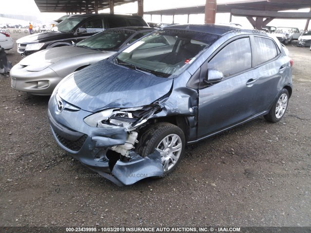 JM1DE1KZ4E0186203 - 2014 MAZDA MAZDA2 SPORT BLUE photo 2