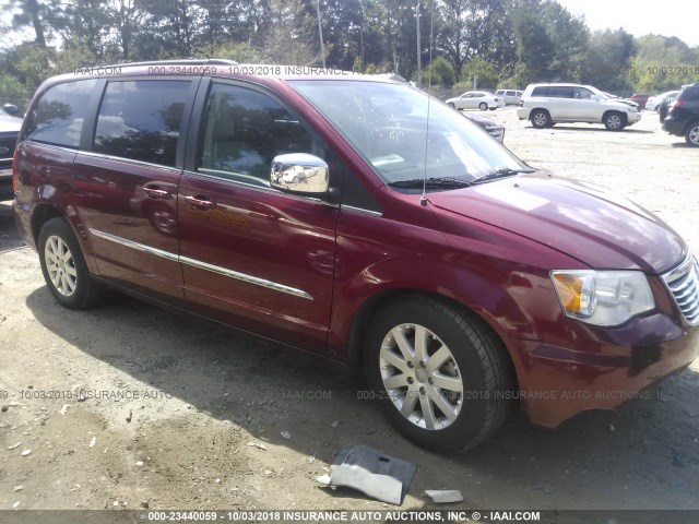 2C4RC1CG2CR169928 - 2012 CHRYSLER TOWN & COUNTRY TOURING L BURGUNDY photo 1