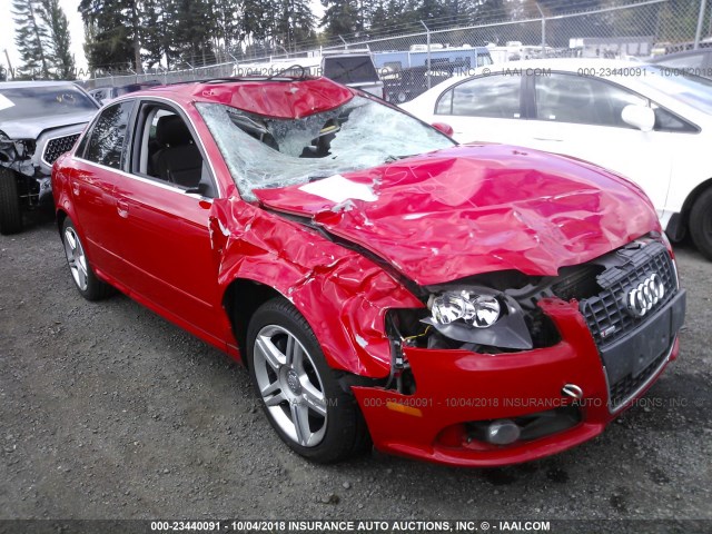 WAUDF78E28A115145 - 2008 AUDI A4 2.0T QUATTRO RED photo 1