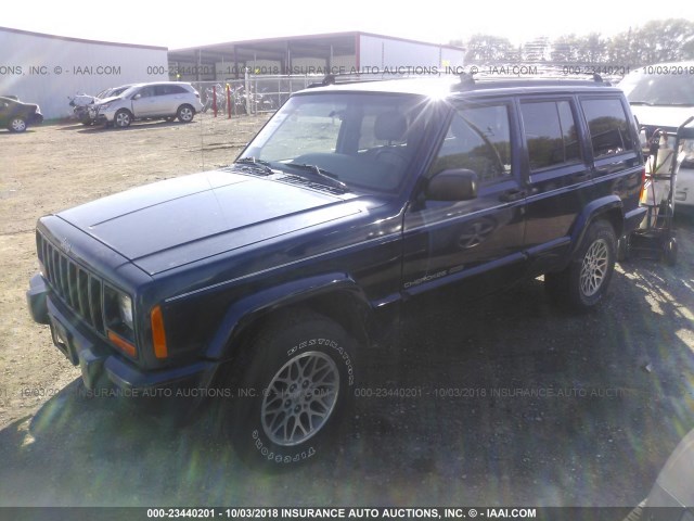 1J4FJ78S0VL578010 - 1997 JEEP CHEROKEE COUNTRY Dark Blue photo 2