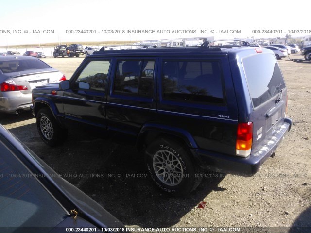 1J4FJ78S0VL578010 - 1997 JEEP CHEROKEE COUNTRY Dark Blue photo 3