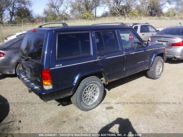 1J4FJ78S0VL578010 - 1997 JEEP CHEROKEE COUNTRY Dark Blue photo 4