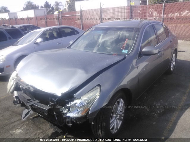 JN1CV6AP1BM503726 - 2011 INFINITI G37 SPORT SILVER photo 2