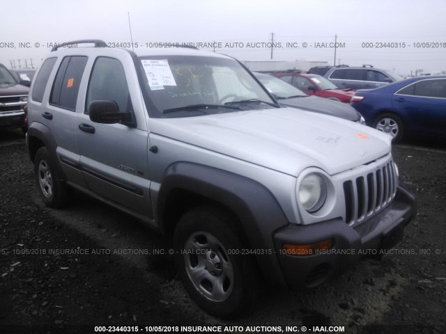 1J4GL48K04W130408 - 2004 JEEP LIBERTY SPORT 银色 照片 1