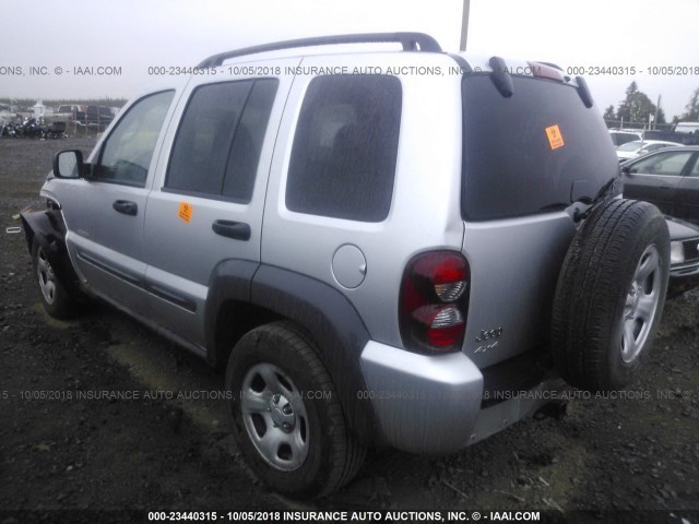 1J4GL48K04W130408 - 2004 JEEP LIBERTY SPORT 银色 照片 3
