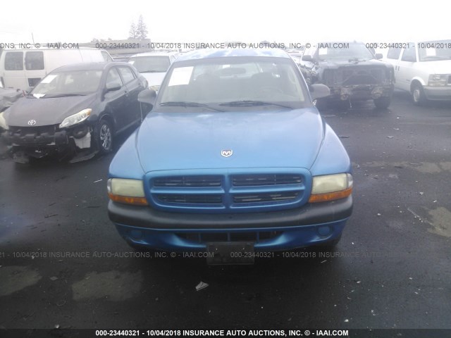 1B7HL2AX01S271146 - 2001 DODGE DAKOTA QUAD BLUE photo 6