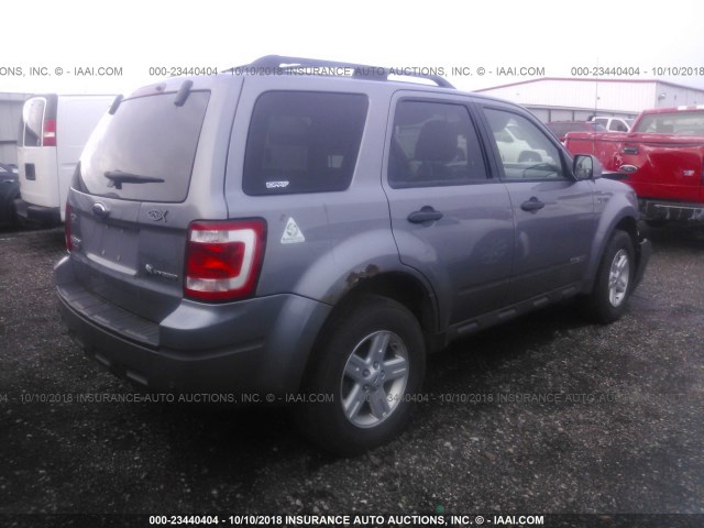 1FMCU49H98KC19049 - 2008 FORD ESCAPE HEV GRAY photo 4