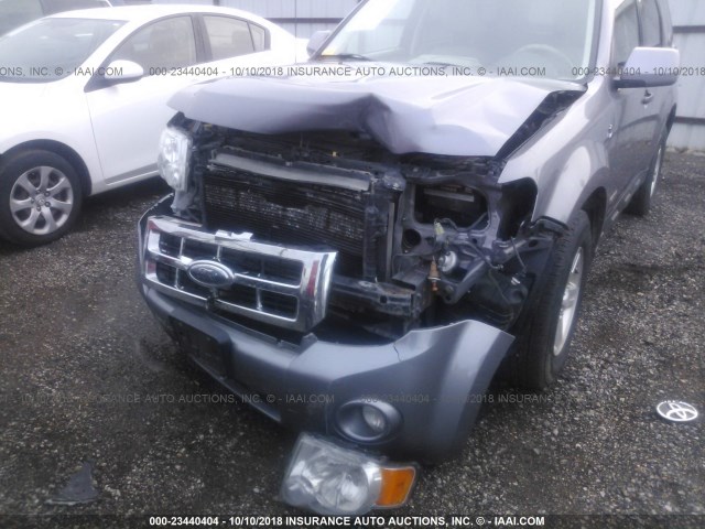 1FMCU49H98KC19049 - 2008 FORD ESCAPE HEV GRAY photo 6