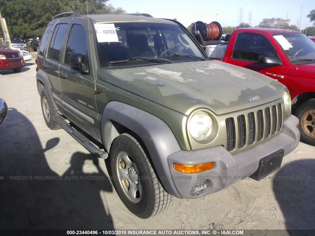 1J4GK48K93W505018 - 2003 JEEP LIBERTY SPORT/FREEDOM GREEN photo 1