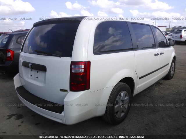 2D8HN44H98R724722 - 2008 DODGE GRAND CARAVAN SE WHITE photo 4