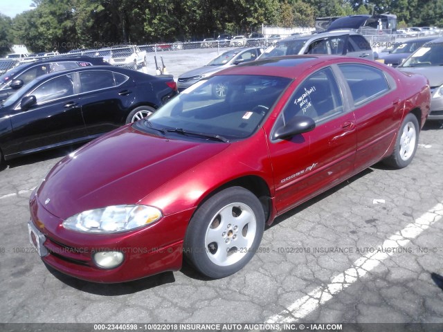 2B3HD76VXYH372845 - 2000 DODGE INTREPID R/T RED photo 2