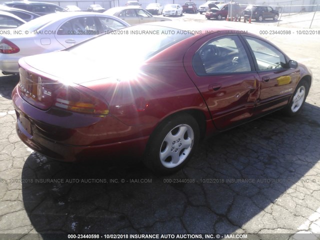 2B3HD76VXYH372845 - 2000 DODGE INTREPID R/T RED photo 4