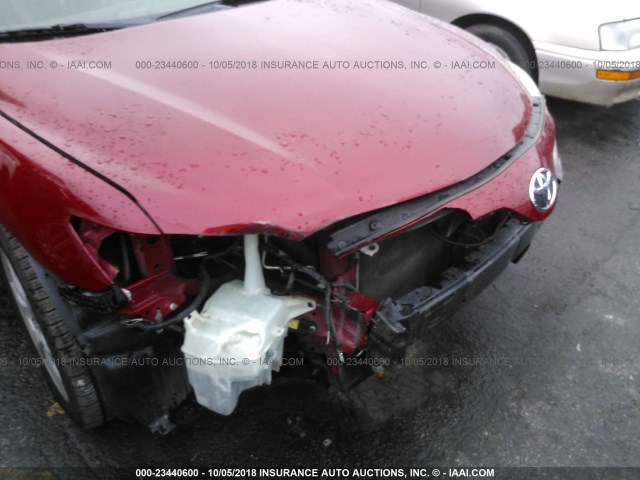 4T1BK46K67U042805 - 2007 TOYOTA CAMRY NEW GENERAT LE/XLE/SE RED photo 6