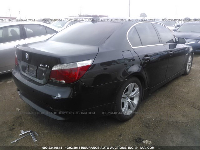 WBANB33585CN66161 - 2005 BMW 545 I BLACK photo 4