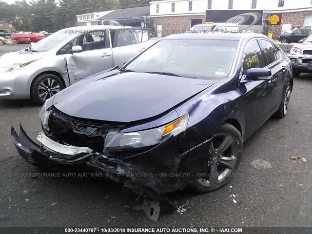 19UUA9F50EA001075 - 2014 ACURA TL TECH BLUE photo 2