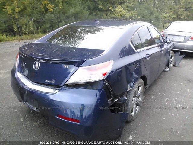 19UUA9F50EA001075 - 2014 ACURA TL TECH BLUE photo 4