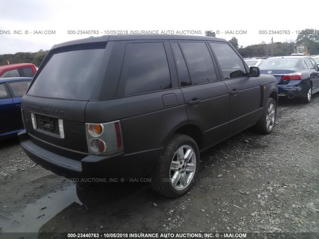 SALME11444A152673 - 2004 LAND ROVER RANGE ROVER HSE BLACK photo 4