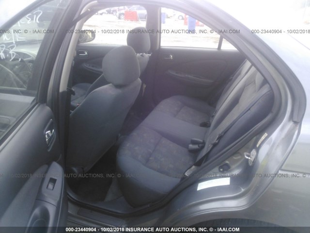 3N1BB51DX1L113012 - 2001 NISSAN SENTRA SE GRAY photo 8