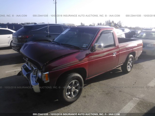 1N6SD11S1VC331417 - 1997 NISSAN TRUCK XE RED photo 2