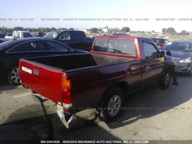 1N6SD11S1VC331417 - 1997 NISSAN TRUCK XE RED photo 4