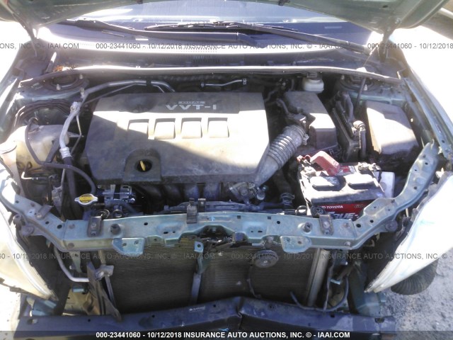 JTDBL40E99J026042 - 2009 TOYOTA COROLLA LE/XLE GREEN photo 10