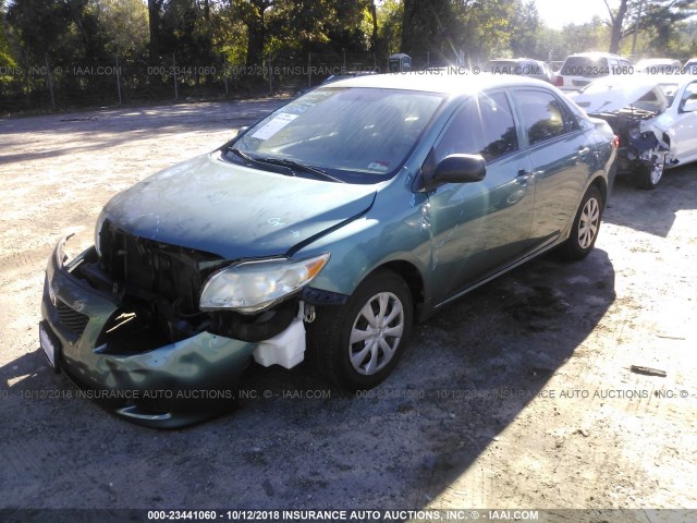 JTDBL40E99J026042 - 2009 TOYOTA COROLLA LE/XLE GREEN photo 2
