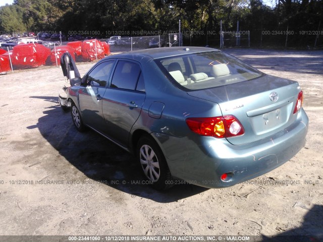 JTDBL40E99J026042 - 2009 TOYOTA COROLLA LE/XLE GREEN photo 3