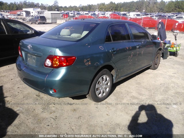 JTDBL40E99J026042 - 2009 TOYOTA COROLLA LE/XLE GREEN photo 4