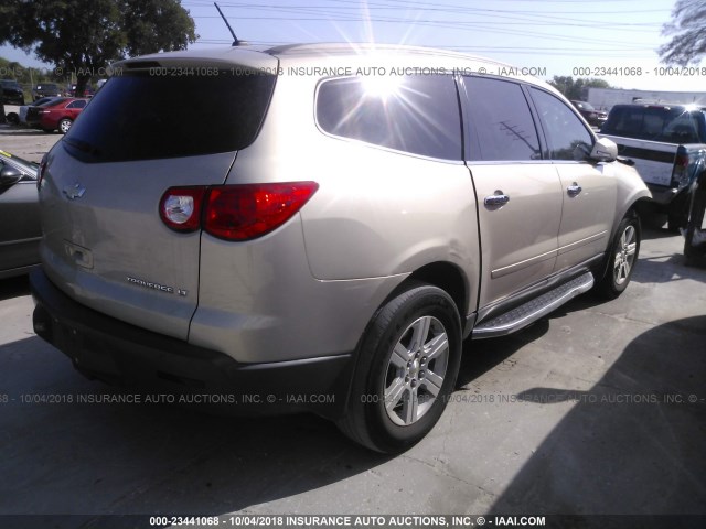 1GNKRGED0BJ241080 - 2011 CHEVROLET TRAVERSE LT TAN photo 4