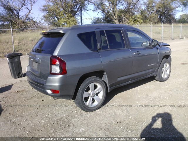 1C4NJDBB2ED634256 - 2014 JEEP COMPASS SPORT GRAY photo 4