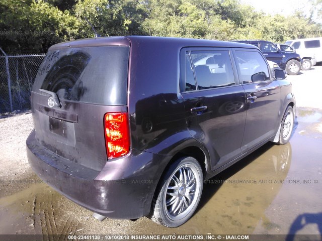 JTLKE50E381021745 - 2008 TOYOTA SCION XB Tünd qırmızı foto 4
