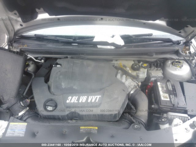 1G8ZV57787F230279 - 2007 SATURN AURA XR SILVER photo 10