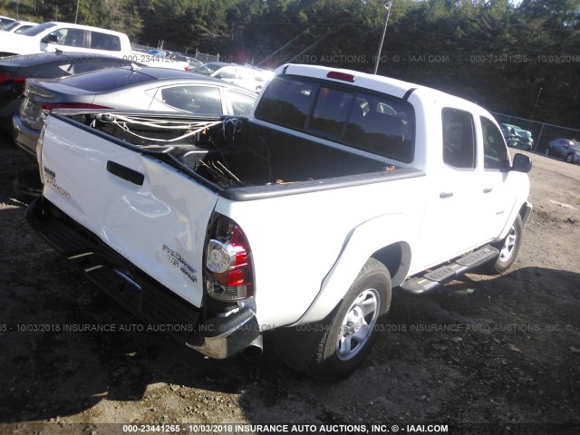 5TFJU4GN9BX009775 - 2011 TOYOTA TACOMA DOUBLE CAB PRERUNNER WHITE photo 4
