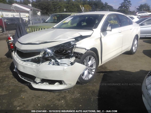 2G1125S38E9157669 - 2014 CHEVROLET IMPALA LT WHITE photo 2