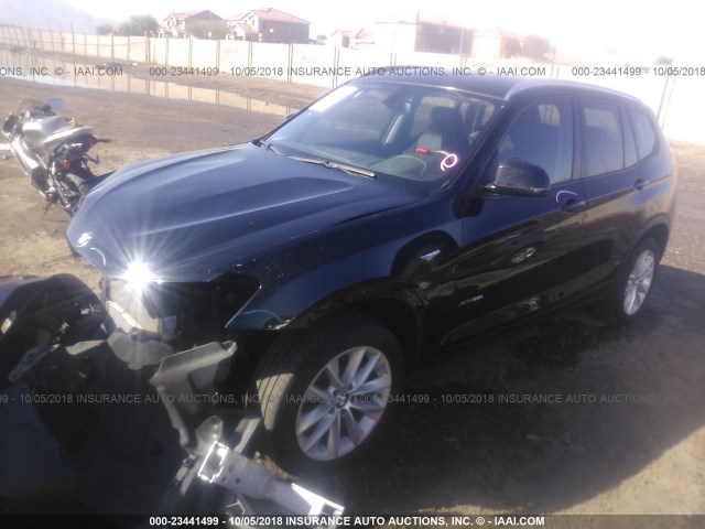 5UXWX9C52H0D99234 - 2017 BMW X3 XDRIVE28I BLACK photo 2