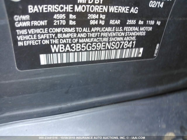 WBA3B5G59ENS07841 - 2014 BMW 328 XI SULEV GRAY photo 9