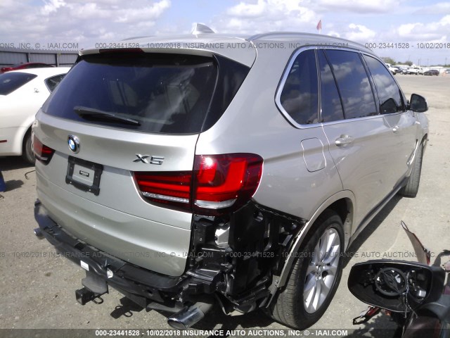 5UXKR2C52F0H35039 - 2015 BMW X5 SDRIVE35I SILVER photo 4
