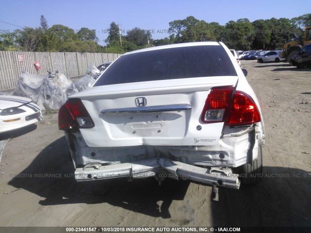 2HGES15163H582162 - 2003 HONDA CIVIC DX WHITE photo 6