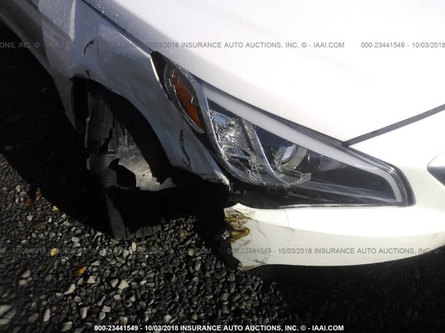 5NPE24AF9GH294392 - 2016 HYUNDAI SONATA SE WHITE photo 6