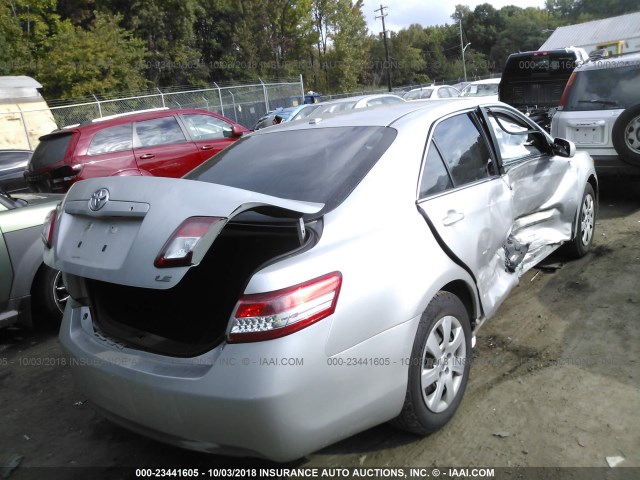 4T1BF3EK1AU004938 - 2010 TOYOTA CAMRY SE/LE/XLE SILVER photo 4