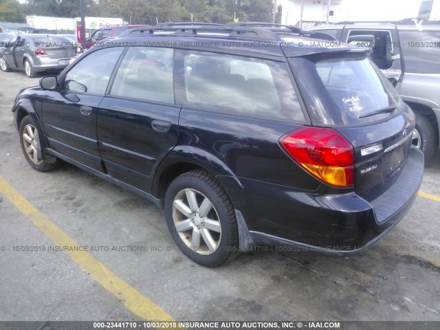 4S4BP61C967352554 - 2006 SUBARU LEGACY OUTBACK 2.5I BLACK photo 3